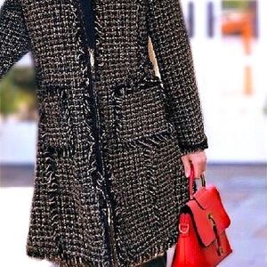 Tweed Jacket ★LIKE NEW★ Plaid Lined Full Zip DALIA